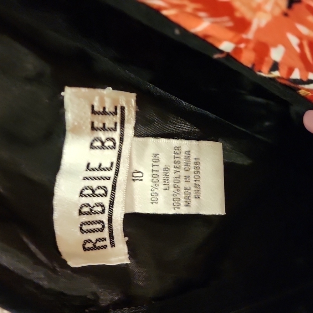 Robbie Bee floral print sleeveless dress size 10 - Picture 2 of 6